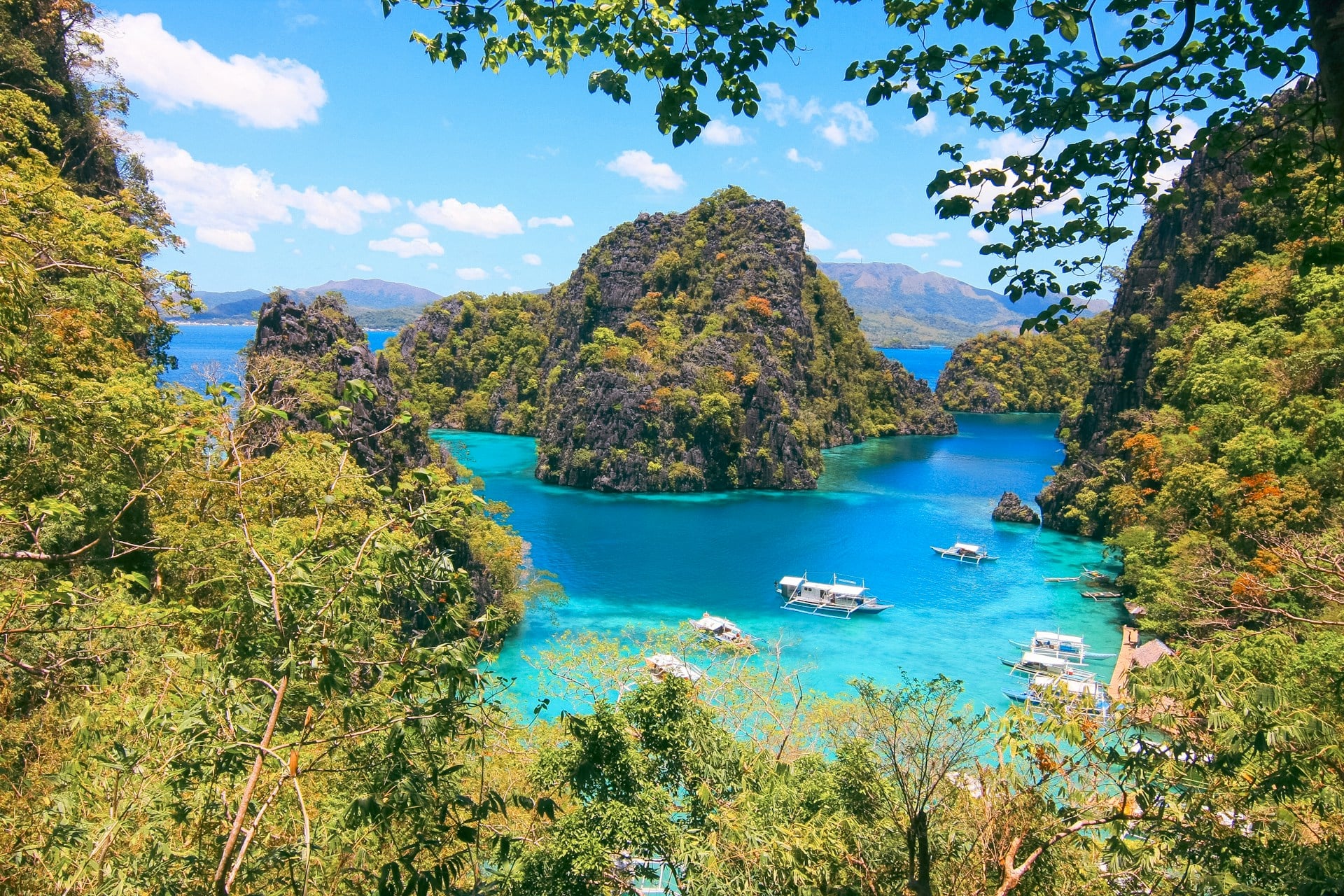 iconic spot in Kayangan Lake Coron Palawan Philippines