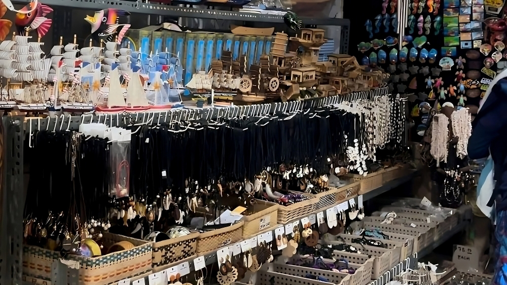 variety of souvenir on a souvenir shop in Coron Palawan Philippines