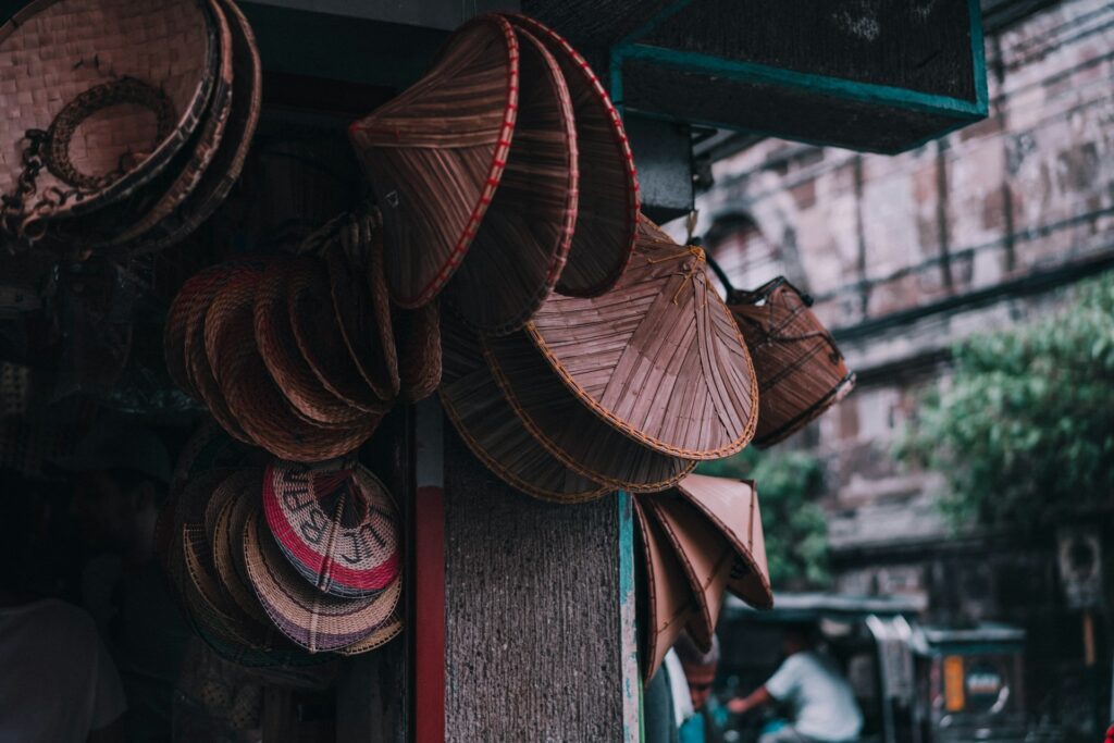 traditional Filipino handicrafts souvenir Coron Palawan Philippines