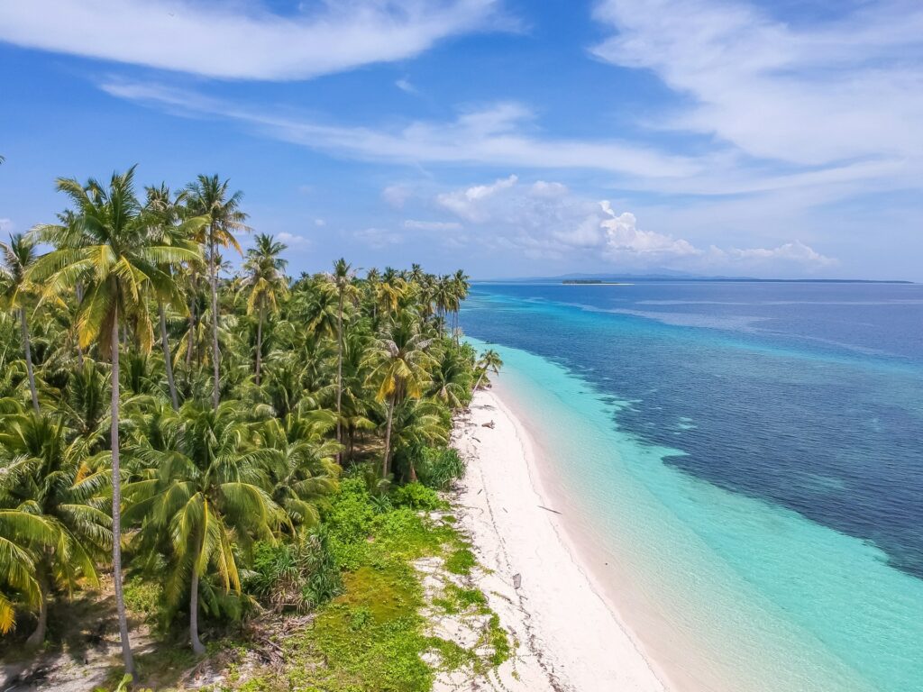 crystal white sand beach Balabac Palawan Philippines