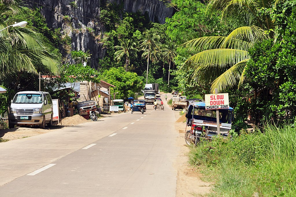 a sunny weather in El Nido town Palawan Philippines