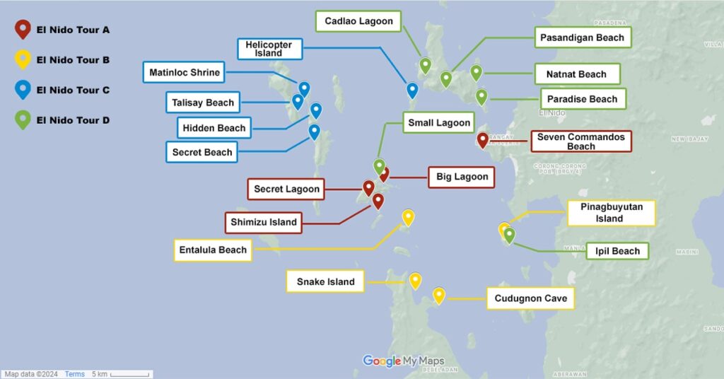 El Nido Map Island Hopping Tours featured image